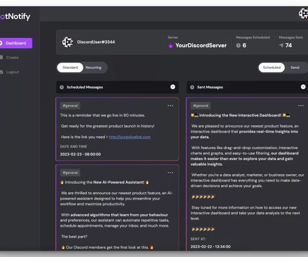 Boost Engagement and Efficiency with dotNotify – The Ultimate Discord Announcement and Reminder Bot