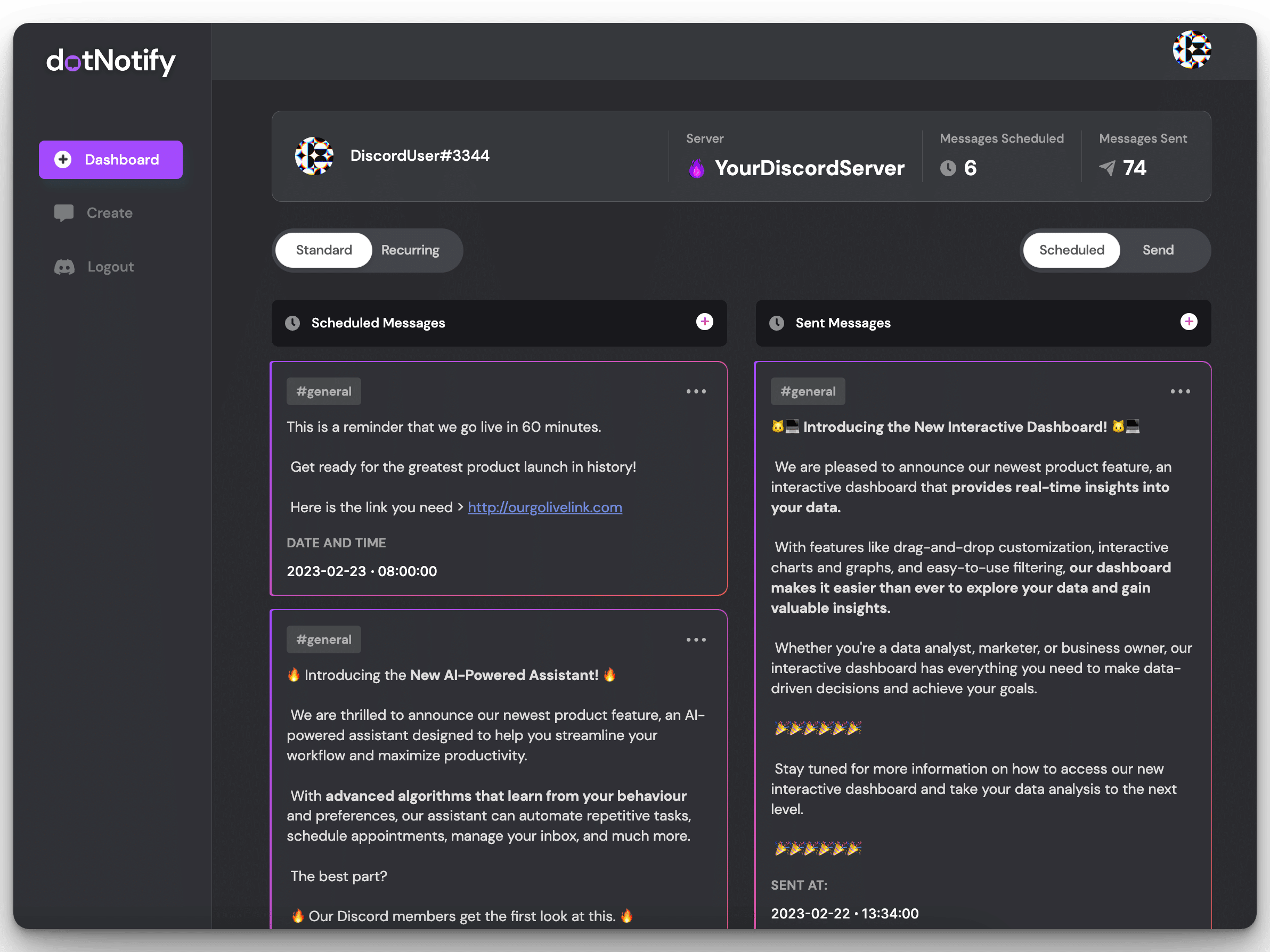 Boost Engagement and Efficiency with dotNotify – The Ultimate Discord Announcement and Reminder Bot